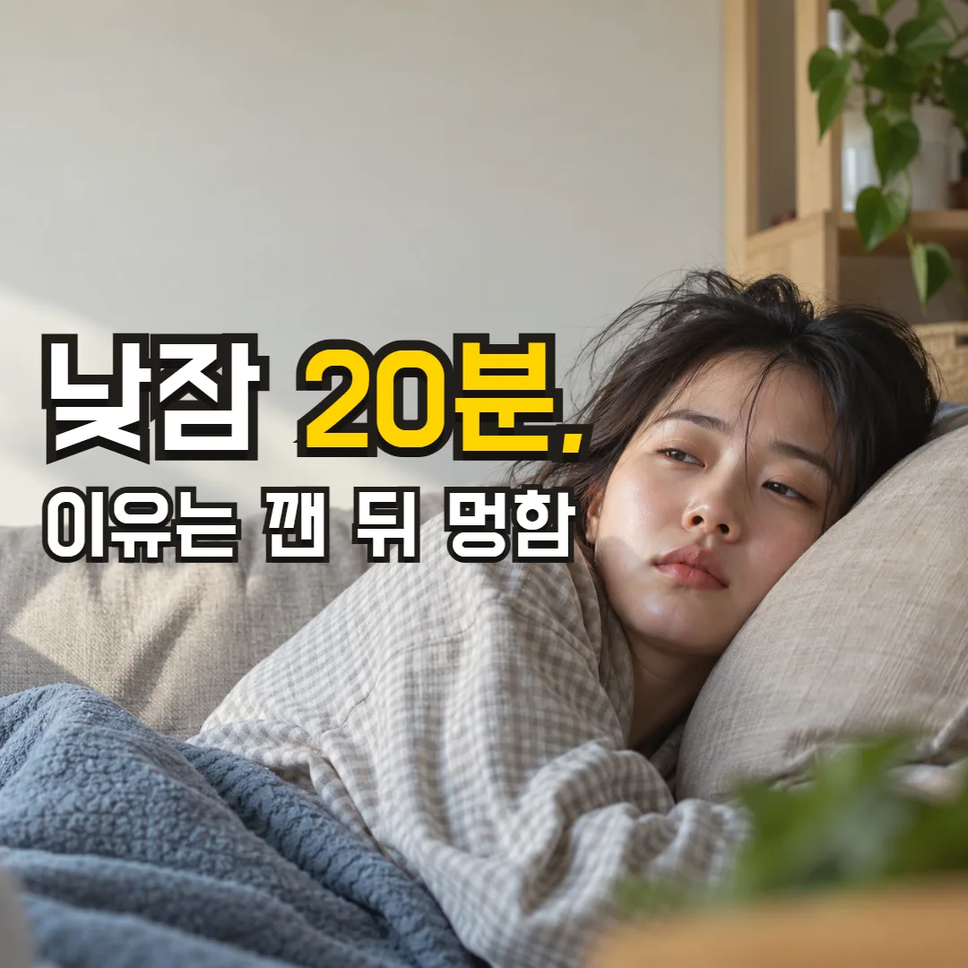 낮잠 20분, 이유는 깬 뒤 멍함 — 낮잠에서 막 깬 성인의 멍한 얼굴